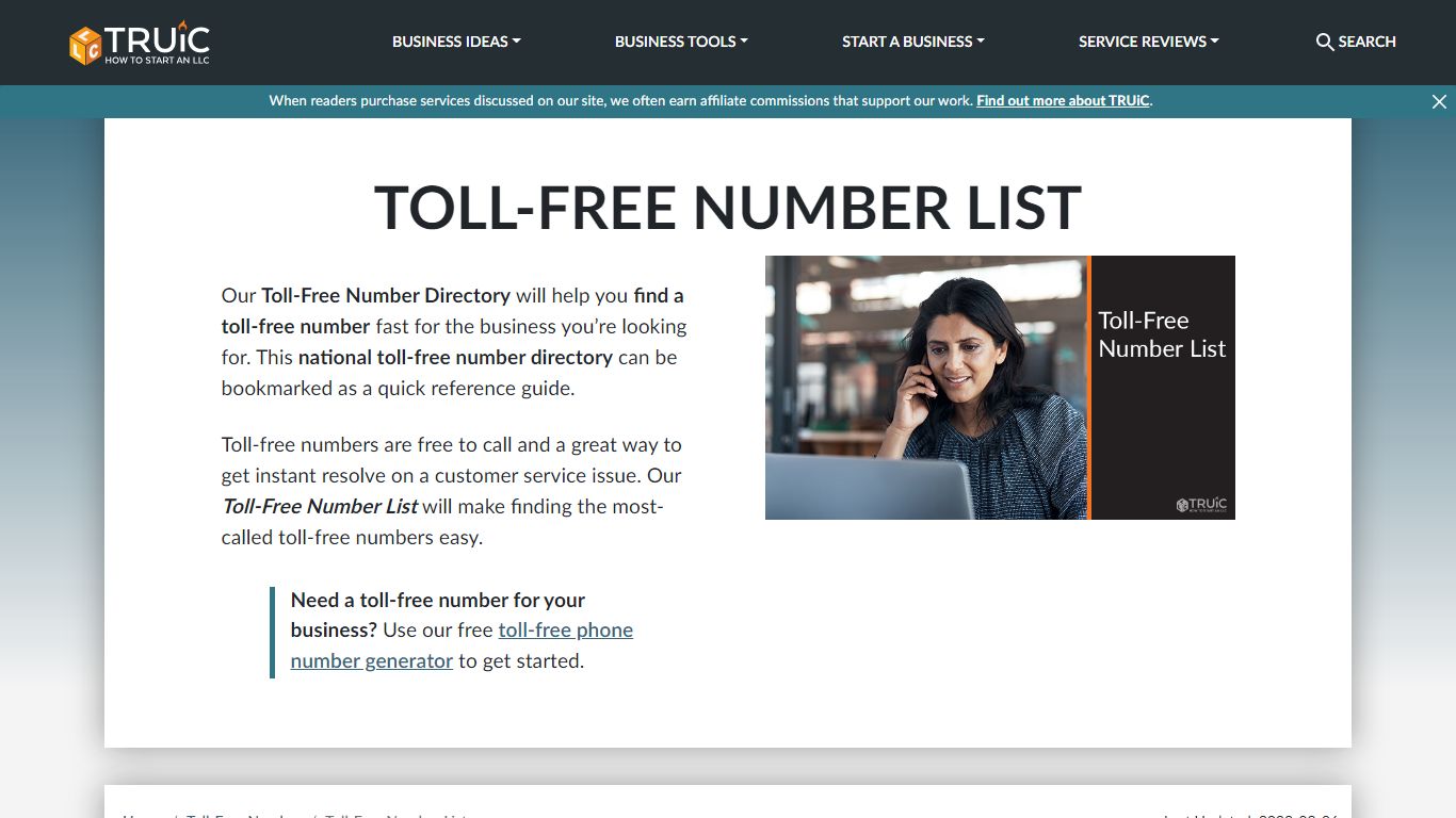 National Toll-Free Number Database - Toll-Free Number List